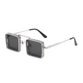 Steampunk Square Sunglasses with Metal Frame